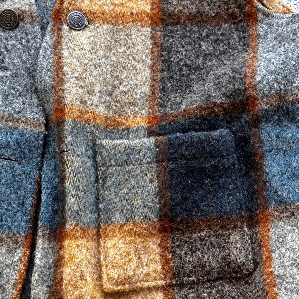 Range Jacket Vest Mens L Multicolor Plaid Wool Blend Rugged Americana - Picture 4 of 12